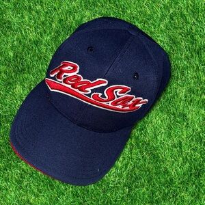Vintage 90s Embroidered Navy blue and red Boston Red Sox baseball cap
